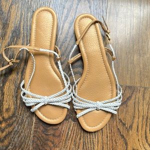 White sandals- Size 6 1/2